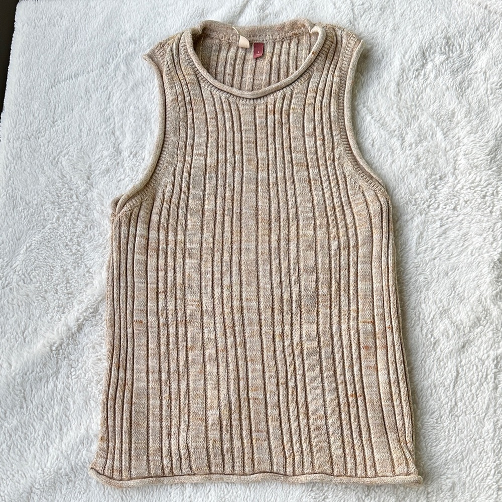 Pilcro Sleeveless Ribbed Knit Top